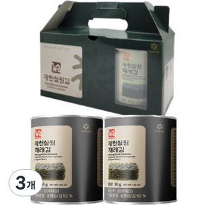 삼원 광천 재래김 캔김 선물세트 1호 60g, 3개