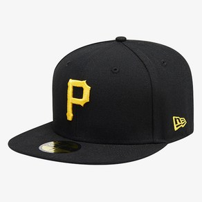 뉴에라 59FIFTY 어센틱 피츠버그 파이어리츠 MLB 모자, BLACK, 1개