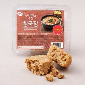 맑은물에 파주 장단콩 국산 청국장 2입, 400g, 1개