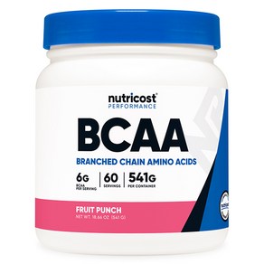 뉴트리코스트 BCAA 파우더 60회분 후르츠펀치맛, 1개, 541g