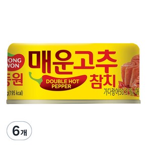 동원 매운 고추참치 통조림, 150g, 6개