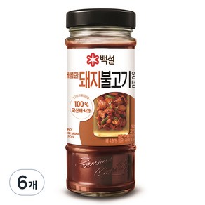 백설 돼지 불고기 양념, 500g, 6개