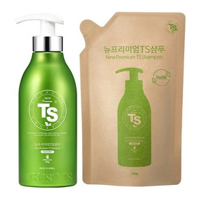 TS 뉴프리미엄 기능성 샴푸 500g + 종이 리필 500g 세트 라벤더향