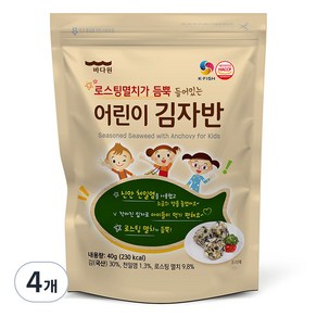 바다원 어린이 김자반, 4개, 기본, 40g