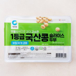 청정원 국산콩 슬라이스 두부 부침 찌개 겸용