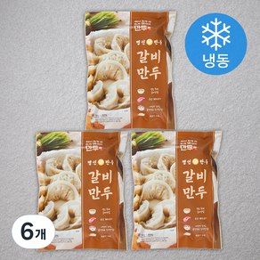 명인만두 갈비만두 (냉동), 460g, 6개