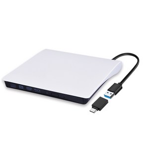 노트케이스 USB 3.0 DVD RW 멀티 외장형 ODD, NC-MULTI8X(화이트)