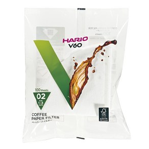 하리오 V60 종이필터 02 화이트 VCF-02-100W, 100개입, 1개