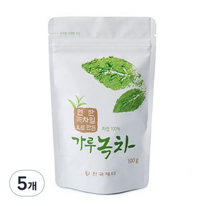 한국제다 가루녹차, 100g, 5개