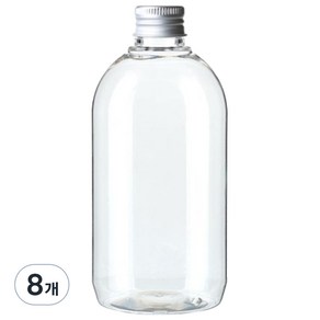 병도매닷컴 ARB330 투명 음료용기 알루미늄 실버캡, 330ml, 8개