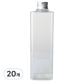 병도매닷컴 DTS350 투명 음료용기 알루미늄 실버캡, 350ml, 20개