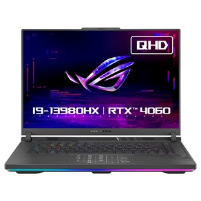 에이수스 2024 ROG 스트릭스 G16 코어i9 인텔 13세대 지포스 RTX 4060, 이클립스 그레이, 1TB, 16GB, Fee DOS, G614JV-N4117