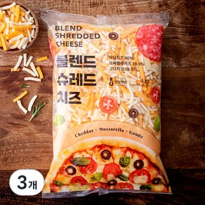 블랜드 슈레드 치즈, 1kg, 3개