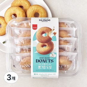 삼립 오븐에 구운 생크림도넛, 40g, 10개입, 3개