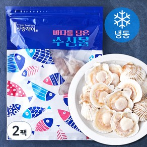 사랑해어 반가리비 21-24미 (냉동), 600g, 2팩