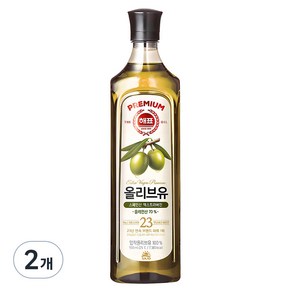 해표 압착 올리브유, 900ml, 2개