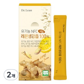 닥터린 유기농 NFC 레몬생강즙 100%, 210g, 2개