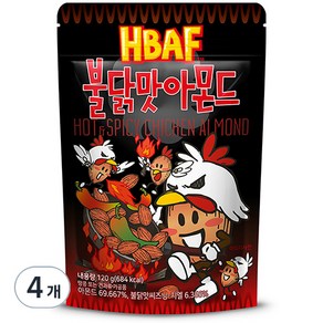 바프 불닭맛 아몬드, 120g, 4개