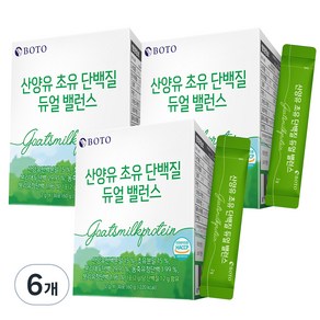 보뚜 산양유 초유 단백질 듀얼 밸런스 30p, 60g, 6개