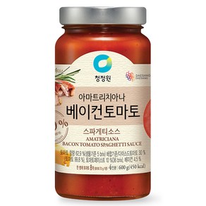 청정원 아마트리치아나 베이컨 토마토 스파게티소스, 600g, 1개