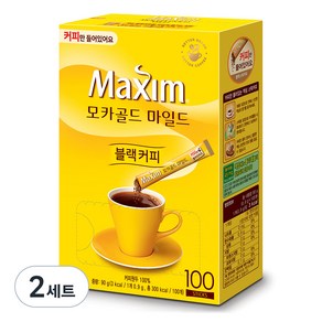 맥심 모카골드 마일드 블랙 커피, 900mg, 100개입, 2개