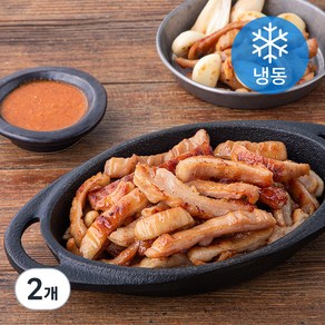 청춘불판 훈제납작막창(냉동), 300g, 2개