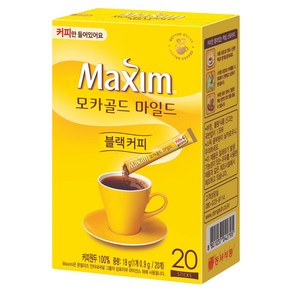 맥심 모카골드 마일드 블랙커피 원두커피믹스, 900mg, 20개입, 1개