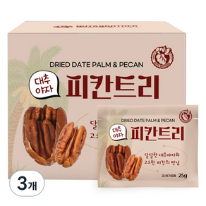 너츠브라더 대추야자 한줌 피칸트리 5p, 3개, 125g