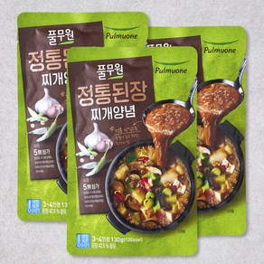 풀무원 정통 된장찌개양념, 130g, 4입