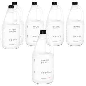 생활공작소 배수구 클리너, 1.85L, 6개