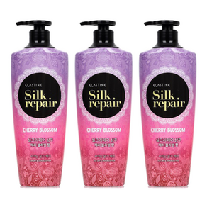 엘라스틴 실크 리페어 샴푸 체리블라썸향, 550ml, 3개