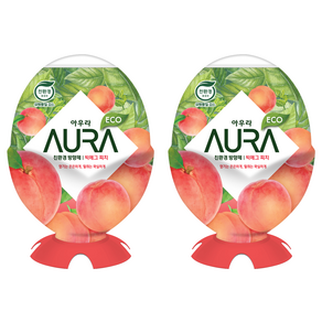 AURA 빅에그 실내용 방향제 피치, 440ml, 2개