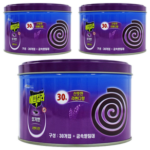 에프킬라 모기향 캔타입 라벤다향 30p, 3개