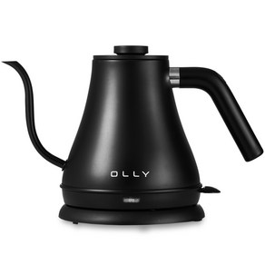 OLLY 모던 커피 드립 포트 블랙, 전기포트 + 거치대 + 설명서, 0.8L, 1개