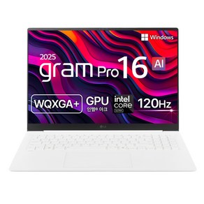 LG전자 2025 그램 프로 16 코어Ulta5 애로우레이크 방문설치, 에센스 화이트, 512GB, 16GB, WIN11 Home, 16Z90TP-KA5WK