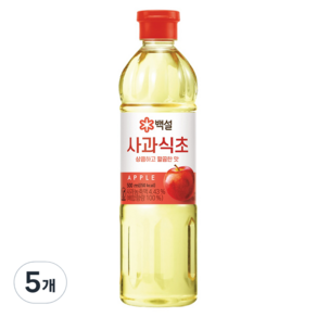 백설 사과식초, 5개, 500ml