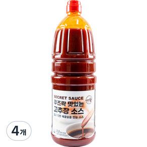 쿠즈락 맛있는 고추장 소스, 2.2kg, 4개