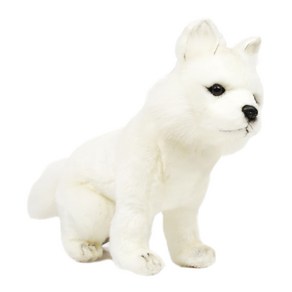 한사토이 동물인형 6829 북극여우 Snow Fox Sitting, 25cm, 흰색, 1개