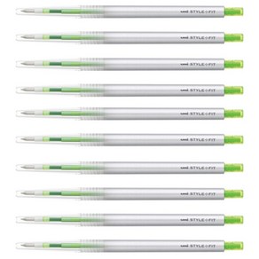 미쓰비시 스타일핏트 단색펜 0.28mm UMN-139, 라이트그린, 10개입