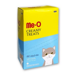 MeO 크리미 짜먹는 고양이 간식, 치킨 + 리버, 60g, 96개