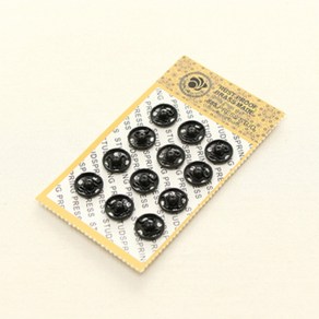 해피베어스 똑딱단추 10mm 12p, 블랙, 3개