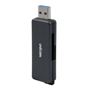 유니콘 USB 3.0 슬라이딩방식 휴대용 멀티 카드리더기, 블랙(Black), XC-770A, 1개