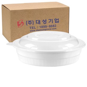 쿡앤락 사출 원형찜용기 대 4L 백색 세트