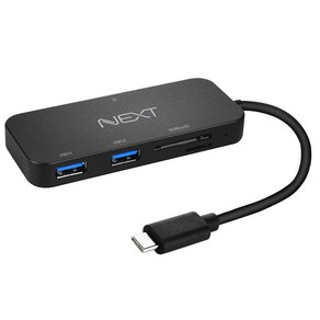 넥스트 C타입 멀티허브 USB3.0 2포트/SD/MicoSD/CF 카드리더, NEXT 9713TCU3, 혼합 색상, 1개