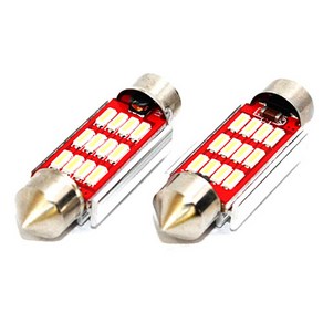 렉서스 맥스파워 광 12LED 실내등 캔버스타입 무극성 알루미늄 바디 39mm, 혼합 색상, 2개