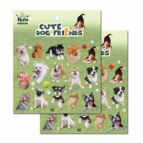 쁘띠팬시 DA5440 Cute Dog Friends 스티커