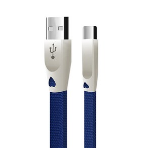 칼론 3A 고속충전 USB C타입 3M 롱케이블, 네이비, 1개