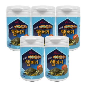 애니멀밥 햄버거 어린 거북이 전용 사료, 40g, 5개