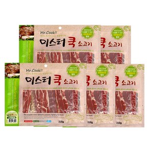 미스터쿡 강아지 스테이크 건조간식, 소고기, 300g, 5개