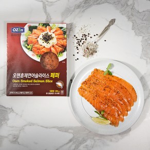 OZEN 노르웨이 프레시 훈제연어슬라이스 페퍼, 200g, 1개